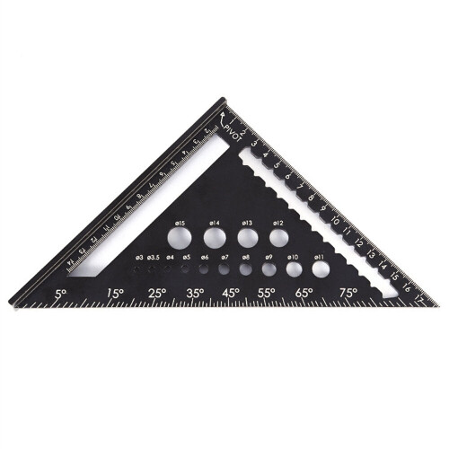 High Precision Aluminum Alloy Triangle Ruler, 1-100 Range, 0.1mm Accuracy, Durable for Woodworking Projects