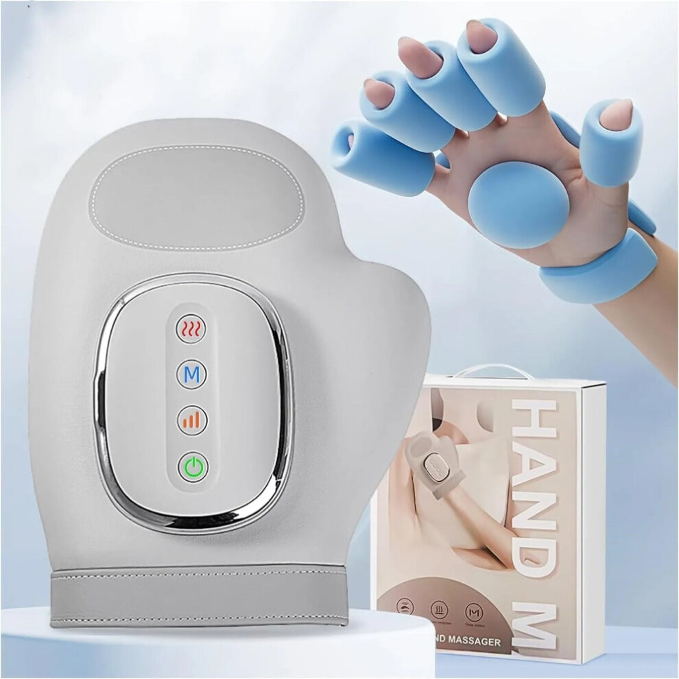 Greenzech Hand Massager With Heat & Compression, Cordless Vibrating Gloves For Arthritis Relief, Portable & Adjustable Massage Therapy