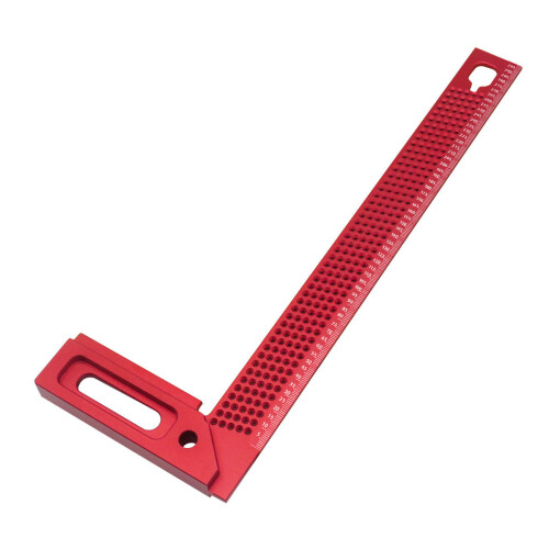 Precision Woodworking Square - Multi-functional Aluminum Tool for Accurate Framing, Marking & Scribing (300mm) 1