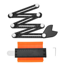 (6'' 6 foldings) Durable Aluminum Folding Ruler - Laser Marked, Rustproof, 6" or 10" Options for Home DIY, Sold Individually
