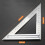 (180mm) Greener 90 Degree Square Ruler Triangle Ruler Stainless Steel Multi-Function Triangle Board Woodworking Protractor Measuring Instrument 5