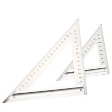 (180mm) Greener 90 Degree Square Ruler Triangle Ruler Stainless Steel Multi-Function Triangle Board Woodworking Protractor Measuring Instrument