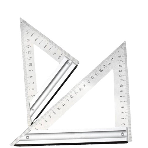 (180mm) Greener 90 Degree Square Ruler Triangle Ruler Stainless Steel Multi-Function Triangle Board Woodworking Protractor Measuring Instrument 2