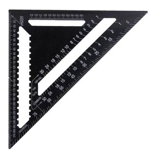 43X30X30cm Imperial Aluminum Alloy Triangle Ruler Black Triangular Ruler 2