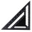 43X30X30cm Imperial Aluminum Alloy Triangle Ruler Black Triangular Ruler 6