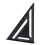 43X30X30cm Imperial Aluminum Alloy Triangle Ruler Black Triangular Ruler 2