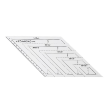 (MT6012) Hexagon Diamond Rulers Triangle Ruler Transparent Quilting Sewing Patchwork Craft Scale Ruler DIY Handmade Tailor Home Sewing Tools