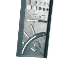 (Atrovirens) Woodworking Scribe Mark Line Gauge 100mm T-type Ruler Hole Scribing Gauge Aluminum Crossed-out Ruler Carpenter Measuring Tool