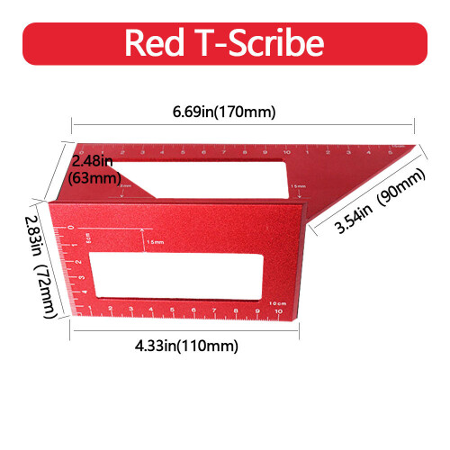 Woodworker Multi-purpose Square 45/90 Degree Layout Miter Gauge