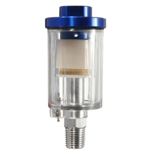 Spray Gun Air Line Mini Filter Water Trap Clear 9cm Long Painting 2