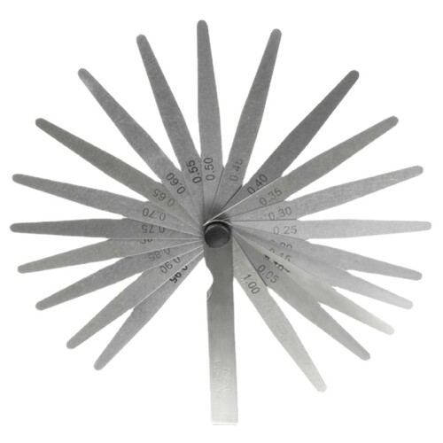 (20 Blades) Feeler Gauge Metric Blade Thickness Ruler High Precision Gap Measuring Tool