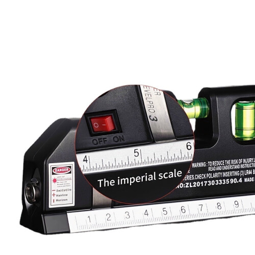 4 In 1 Infrared Laser Level Cross Tape 2.5M Multipurpose Measuring Tool 2