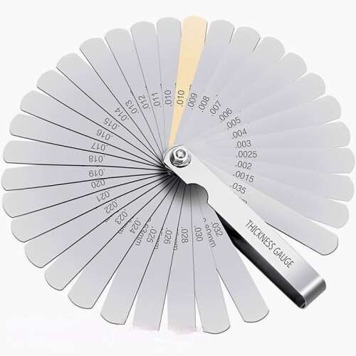 (32 Blades) Feeler Gauge Metric Blade Thickness Ruler High Precision Gap Measuring Tool 1