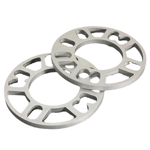 2pcs Universal 10MM Alloy Aluminum Wheel Spacers Shims Plate 4 / 5 Stud Fit 1