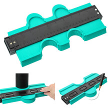 (Green, 10Inches) Contour Gauge Adjustable Lock-Precisely Copy Irregular Shape Duplicator