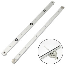 Aluminium Alloy Miter Bar for Table Saw - 450mm Adjustable Runner, Silver, Durable, Universal Mounting Holes