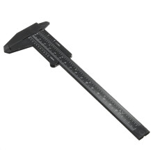 (Black) 150mm Measure Plastic Vernier Caliper Ruler for Permanent Makeup Tattoo Eyebrow Tool