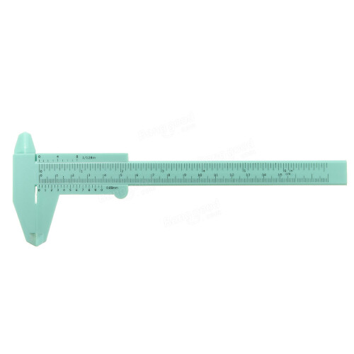(Black) 150mm Measure Plastic Vernier Caliper Ruler for Permanent Makeup Tattoo Eyebrow Tool 2