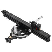 Aluminum Miter Gauge with Adjustable 0-70 Angle, 0-850mm Length, High Precision, Quick Positioning, and Scale Magnifier