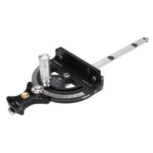 Precision Miter Gauge for Woodworking - Adjustable 0-70 Angles, CNC Precision, Black Aluminum Alloy, 1.5kg