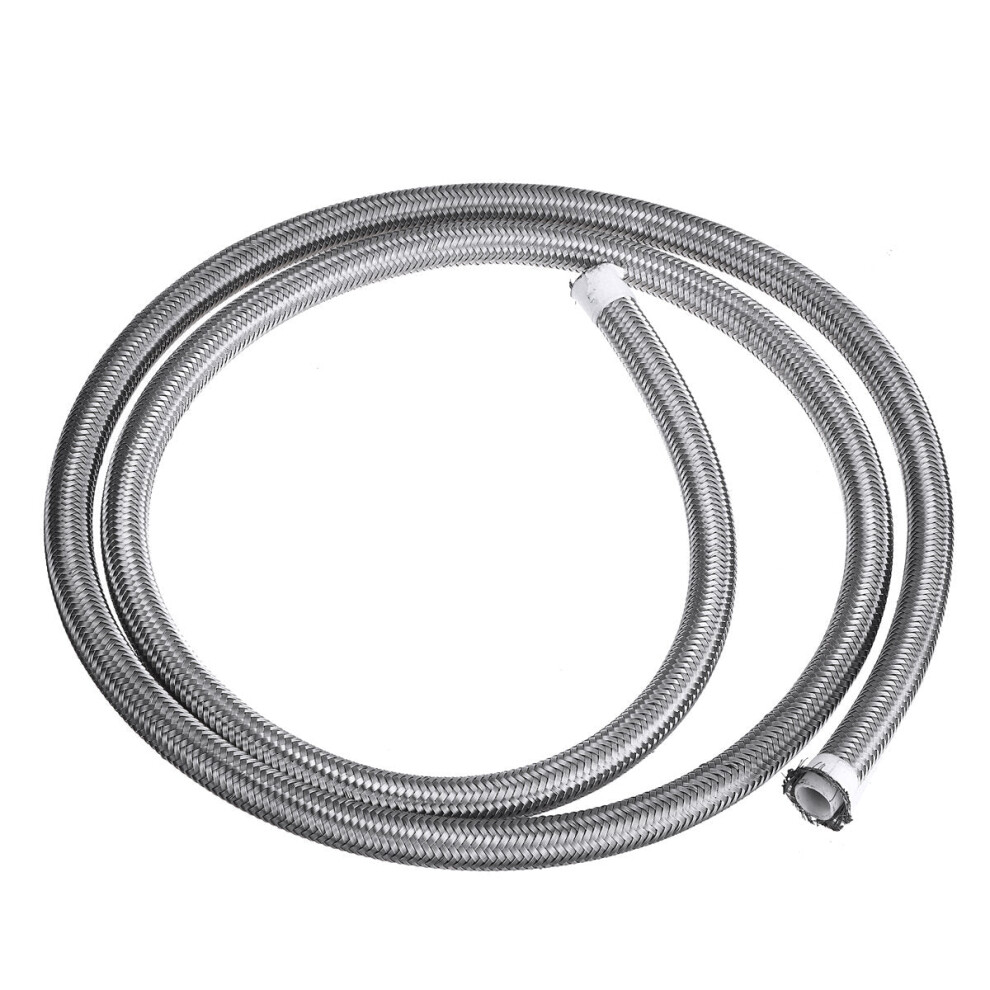(An10) An3 An4 An6 An8 An10 5Ft Fuel Hose Oil Gas Line Ptfe Stainless Steel Braided 9078193504477
