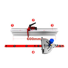 (2#) Aluminum Alloy Miter Gauge for Table Saws - Options: Gauge Only, 600mm Fence & Stop, 800mm Fence & Stop