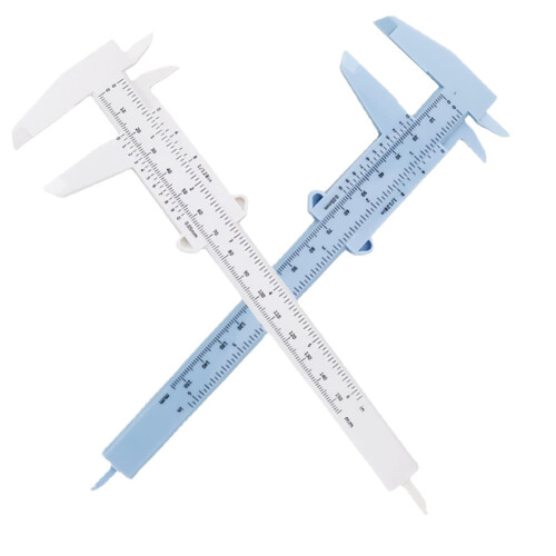6Inch 150mm Mini Vernier Caliper Double Scale Plastic Measuring Tool 2pcs