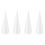 Foam Cone for Crafts 30 x 10 cm, Polystyrene Cone for Christmas Tree DIY Projects, 4 Pieces 1