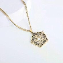 Collana con pentagramma da strega, amuleto in acciaio inossidabile per l'eternità e l'infinito, simbolo