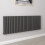 AICA (Double 600x1593mm, Anthracite) Designer Oval Column Radiator Central Heating 1