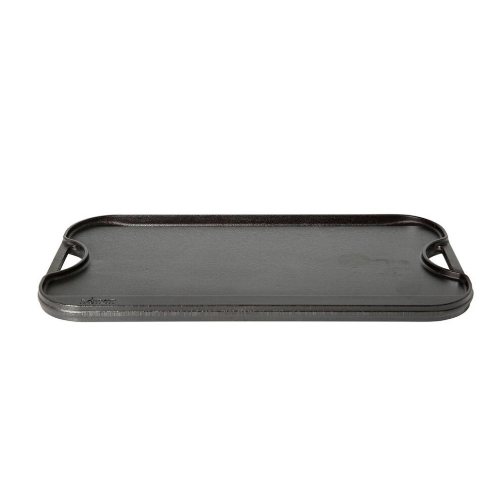 Lodge Pro-Grid Reversible Grill & Griddle (50.8 x 50.8 x 26.6 cm, Black) Pre-Seasoned Cast Iron for Indoor & Outdoor Cooking