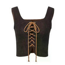 Pirate Corset Vest Steampunk Waistcoat for Women Halloween Medieval Cosplay Tops