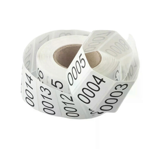 Plant Labels Number Stickers 40*20mm White 0001-1000 Consecutive Inventory For Labeling Practical Practical 2