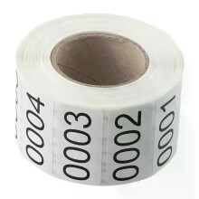 Plant Labels Number Stickers 40*20mm White 0001-1000 Consecutive Inventory For Labeling Practical Practical