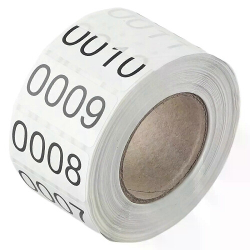 Plant Labels Number Stickers 40*20mm White 0001-1000 Consecutive Inventory For Labeling Practical Practical 1