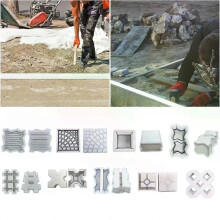 Stampi per calcestruzzo in plastica riutilizzabili, stampo fai da te per pavimentazione da giardino,