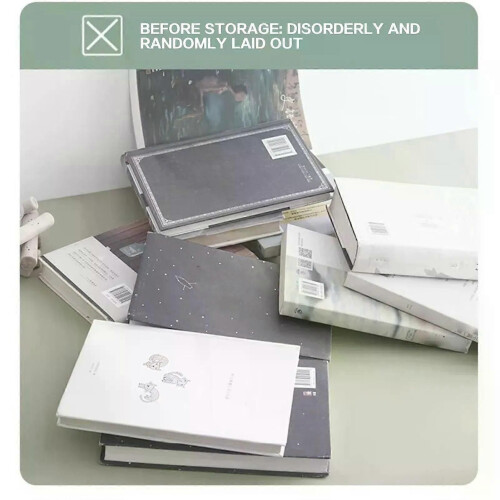Plastic Desk File Sorter Holder 4 Sections Book Paper Storage Dividers for Office Desktop pace 2
