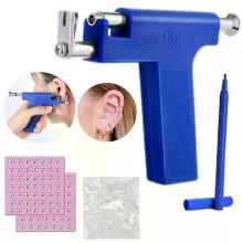 Professionelles Ohrlochstechpistolen-Werkzeugset mit hypoallergenen Edelstahlsteckern, einfach zu verwendende