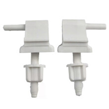 Pernos de bisagra de asiento de inodoro de plástico, tornillos blancos, accesorios de montaje de bisagra