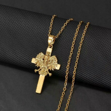 Collane con ciondolo a forma di aquila e croce polacca per donne e ragazze Polska Poles Jewelry 381061