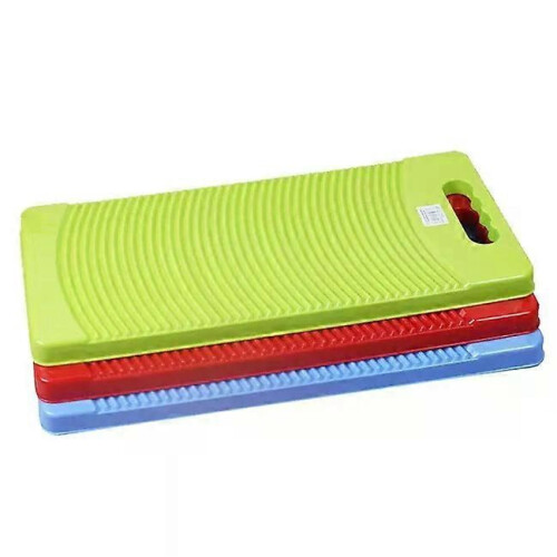 ¡Promoción! Tabla de lavar rectangular de plástico, 50 cm de largo, color rojo, verde y azul, al azar. 1