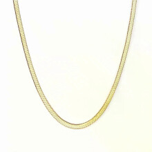 Collana girocollo con catena a serpente piatto e clavicola punk da 3 mm, in acciaio inossidabile color