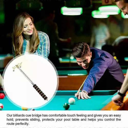 Pool Bridge Sticks für Erwachsene, einziehbare Billard-Queue-Ablage, rostfrei, rutschfest, Pool Board 1