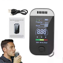 Bärbar alkoholtestare Digital alkoholtestare Professionell alkoholtestare med LCD-skärm USB