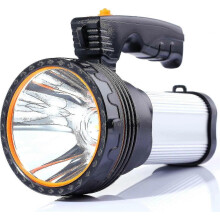 Draagbare, waterdichte en oplaadbare LED-zaklamp voor kamperen (zilver)