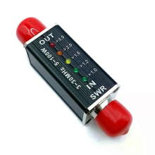 Precise 5 LED SWR Meter 3-30MHz Frequency Power Meter for Short Bands Radio Frequency No Batteries Required