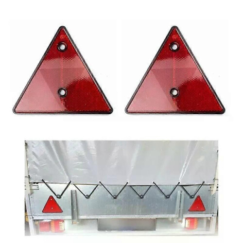 Röd släpvagnsreflektor reflekterande trianglar för grindstolpar buss 2