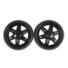 Hot Wheel Reisegepäckwagen aus Gummi – Schwarz (2 Stück)