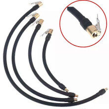 Adaptador de tubo de extensión de válvula de neumático flexible de manguera de goma para bomba de inflado