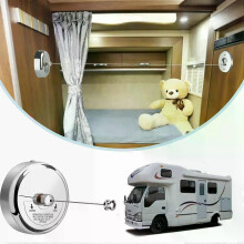 Stendibiancheria retrattile per camper, in acciaio inox, per bagno, campeggio, auto, esterno, comodo